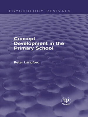 cover image of Concept Development in the Primary School